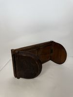Vintage Teak Wood Extendable Folding Book Shelf Stand Table Top Office Carved