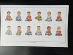 John Saunders print of "12 of the Best" F1 drivers