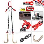 V-Assembly J Hook 3000KG Brother Winch Chain Tow Recovery Assistance Off Road