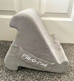 JML Pill-O-Pad Grey Book Tablet iPad Wedge Pillow With Pocket