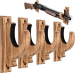 2/4Pcs Universal Wooden Wall Mount Shotgun/Rifle Gun Rack Display Storage Hooks