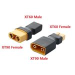 XT90 to XT60 Adaptor Plug XT-90 / XT-60 Connectors Male Female RC Car Plane UK
