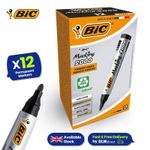 BIC Marking 2000 ECOlutions Black Permanent Bullet Tip Markers Pack of 12