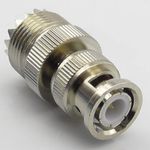 Adaptor PL259 SO239 Female Socket  To BNC Male Plug, Scanner Radio Ham etc Uk
