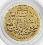 1/10th oz Pure Gold .999 Royal Mint coin 2024 Charles 111 “Royal Arms” design #