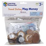 Learning Resources PLAY UK Money Pack 96 Piece Set Pounds Sterling Coins Notes