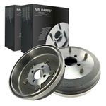 Rear Brake Drum Set 228.6mm for Suzuki Samurai SJ Off-Road Vehicle Closed