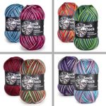 4Ply Sock Yarn Two-Pack Machine-Wash 75% New Zealand Wool 25% Polyamide