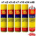 Clipper Universal Butane Gas Fluid Fuel Lighter Refill 300ML High Quality 1-48Pk