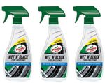 Turtle Wax Wet n Black Car Tyre Dressing Black Wet Looking Tyre 3 x 500ml