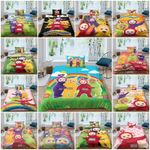 Boys Girls Teletubbies 3D Duvet Cover Pillowcase Single Bedding Set UK