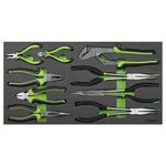SIEGEN SEALEY 9pc Mixed Pliers Set EVA Tool Tray Water Pump Side Cutters FD25