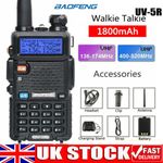 BAOFENG UV-5R Dual Band Walkie Talkie Long Range FM Two Way Radio & Headset