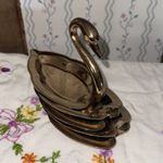 Vintage Silver Plated Swan Trinket Dish/ Ashtray, Four Piece Stacking Set