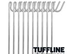 TuffLine Fencing Pins 10mm x 125cm Heavy-Duty Ribbed Hot Dipped Galvanised