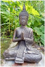 Thai Buddha Statue Ornament with Bronze Finish in Lotus Position