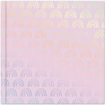 Photo Album 4x6 200 Photos Slip-In Pink Rainbow Design Family Picture Book