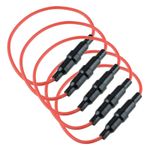 5 x In Line 5x20mm Glass AGC Fuse Holder Splash Proof Screw Type 20mm