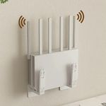 2pcs WiFi Router Shelf Practical Organizer Storage Bracket with Auxiliary Hooks.