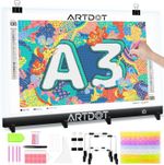ARTDOT A3 LED Light Pad for Diamond Painting Kits Adults，Diamond Art Light Board