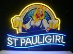 New St Pauli Girl Bier Neon Light Sign 20" Beer Gift Bar Real Glass Artwork