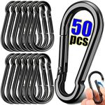 Carabiner Clip Snap Hook Spring Loaded Steel Karabiner Carabina Carbine