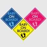 2 x Baby On Board Child Safety Sticker Decal Car Vehicle Waterproof Sign Kids