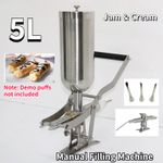 Commercial Jam & Cream 5L Filling Machine Manual Churros Filler Stainless Steel