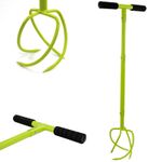 35" Long Handle Garden Twist Tiller, Manual Twist Gardening Cultivator Rotavator