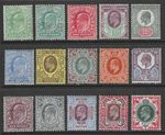 GB SG215/314 1902 KEVII Definitives, Set of 15, M.Mint,, c.£420+