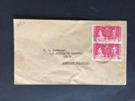 NORTHERN RHODESIA 1937 1½d CORONATION x 2 PAIR ON COVER TO NDOLA LOCAL