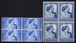 1948 WEDDING SET, SG 493/494, MINT NH BLOCKS OF FOUR