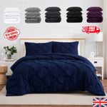 Pintuck Duvet Quilt Covers Top Notch Luxury Bedding Set Single Double King Size