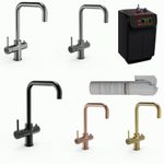 3 in 1 Instant Hot Cold Boiling Water Kitchen Tap Filter Tank Twin Lever Four Co