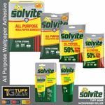Solvite All Purpose Wallpaper Paste Extra Strong Adhesive Repair, Overlap,Border
