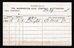 GB NOTTINGHAM Babbington Coal Company printed stationery card used 1905