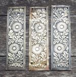 RECLIAMED LARGE ART NOUVEAU 26.5cm X 7.5cm BRASS DOOR FINGER PUSH PLATE  #P2