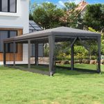 Party Tent with Mesh Sidewalls Canopy Gazebo Multi Colours Multi Sizes vidaXL