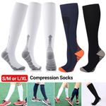 Anti-Fatigue Compression Socks Men & Women Varicose Veins Flight Travel Running