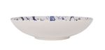 4X SANTA CLARA Stoneware Embossed PASTA BOWLS deep dinner plates blue TUILE