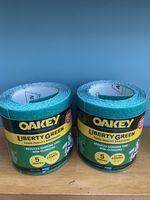 Oakey Liberty Green 40 Grit Extra Coarse Sandpaper 5m Rolls x 2