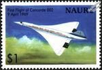 1969 Aérospatiale / BAC CONCORDE First Flight Aircraft Stamp (2006 Nauru)