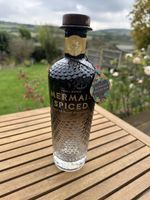 🤎🩶Mermaid Gin Distillery Empty Brown Black Ombre Spiced Rum Bottle Empty🩶🤎
