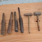 Old Vintage plumber's wooden lead-shaping tools great condition Collectibles