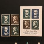 Yugoslavia 1962 complete set + sheet Tito Sc#659-662 MLH + 662a MNH