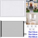 110/150/180cm Retractable Pet Gate Safety Guard Indoor Outdoor Fence Isolation