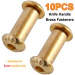10PCS Brass Knife Handle Rivets Pins Knife Repair Screws Lock Bolts Fastener 5mm