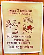 ORIGINAL MAI 68 AFFICHE FRENCH POSTER ORIGINAL 34" x 44" IMMIGRATION PROTEST