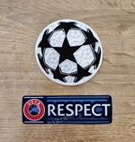 2012-2021 Champions League Starball and RESPECT Sleeve Patch Badge Heat Transfer
