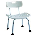 Deluxe Height Adjustable Aluminium Bath/Shower Chair With Back and shower head …